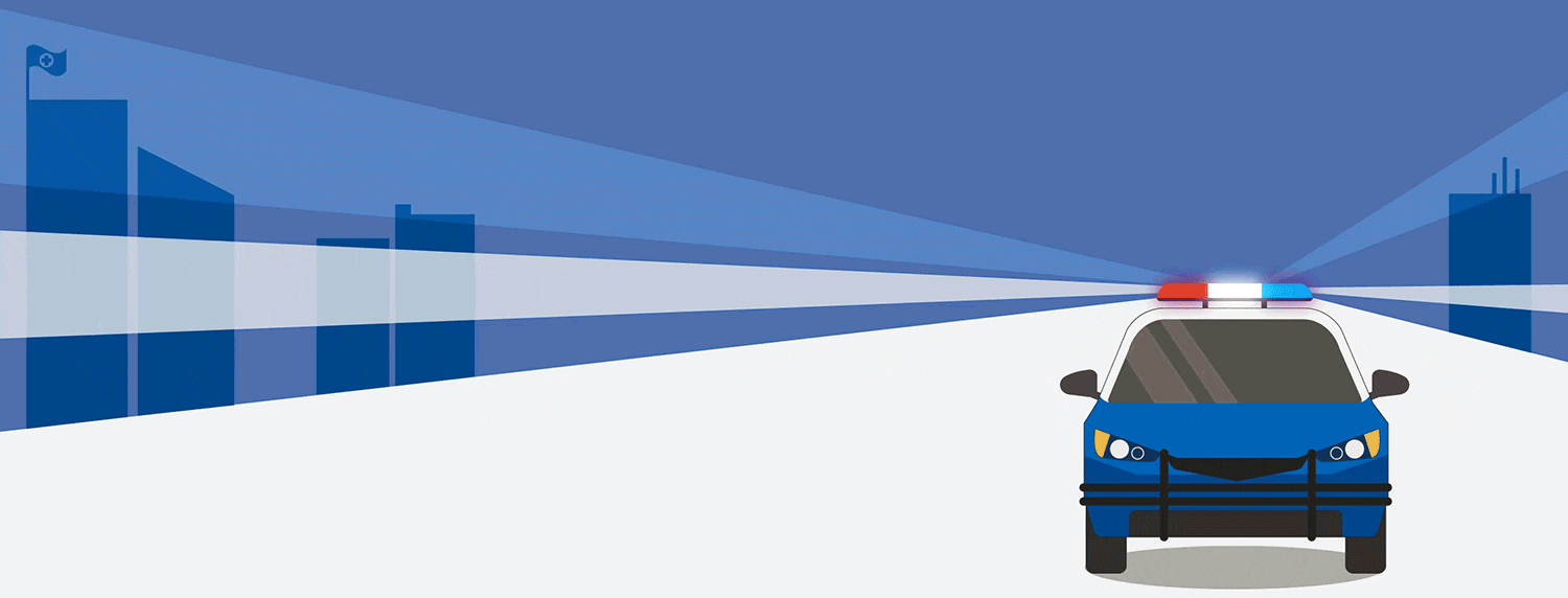 Drawn Image of Police Vehicle