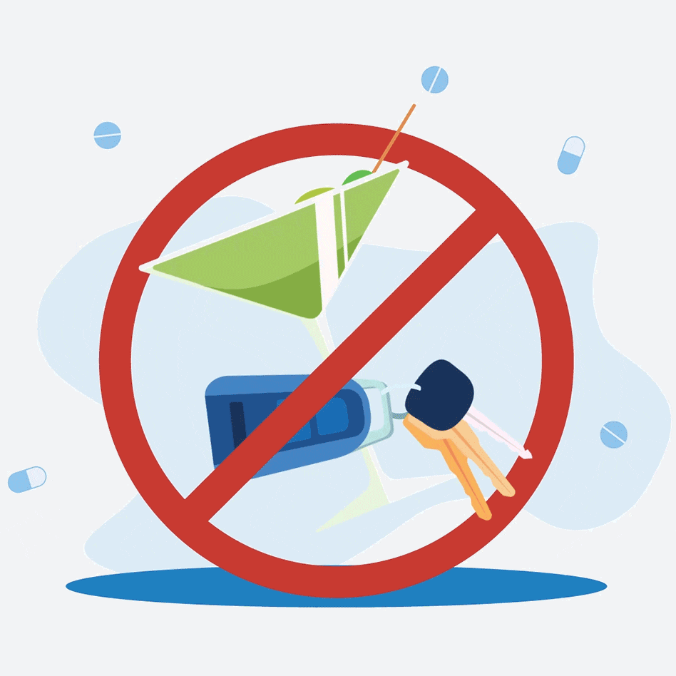 No Drinking and Driving Icon