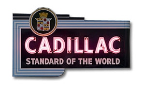 Cadillac neon sign